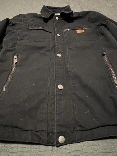 🟨🟨🟨 CARHARTT SANDSTONE JACKET SHERPA LINED YOUTH LARGE 14 - 16 BLACK - Picture 6 of 7