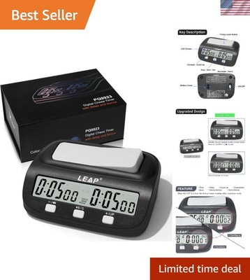 Professional Digital Chess Clock with Bonus & Delay Features - Compact & Durable
