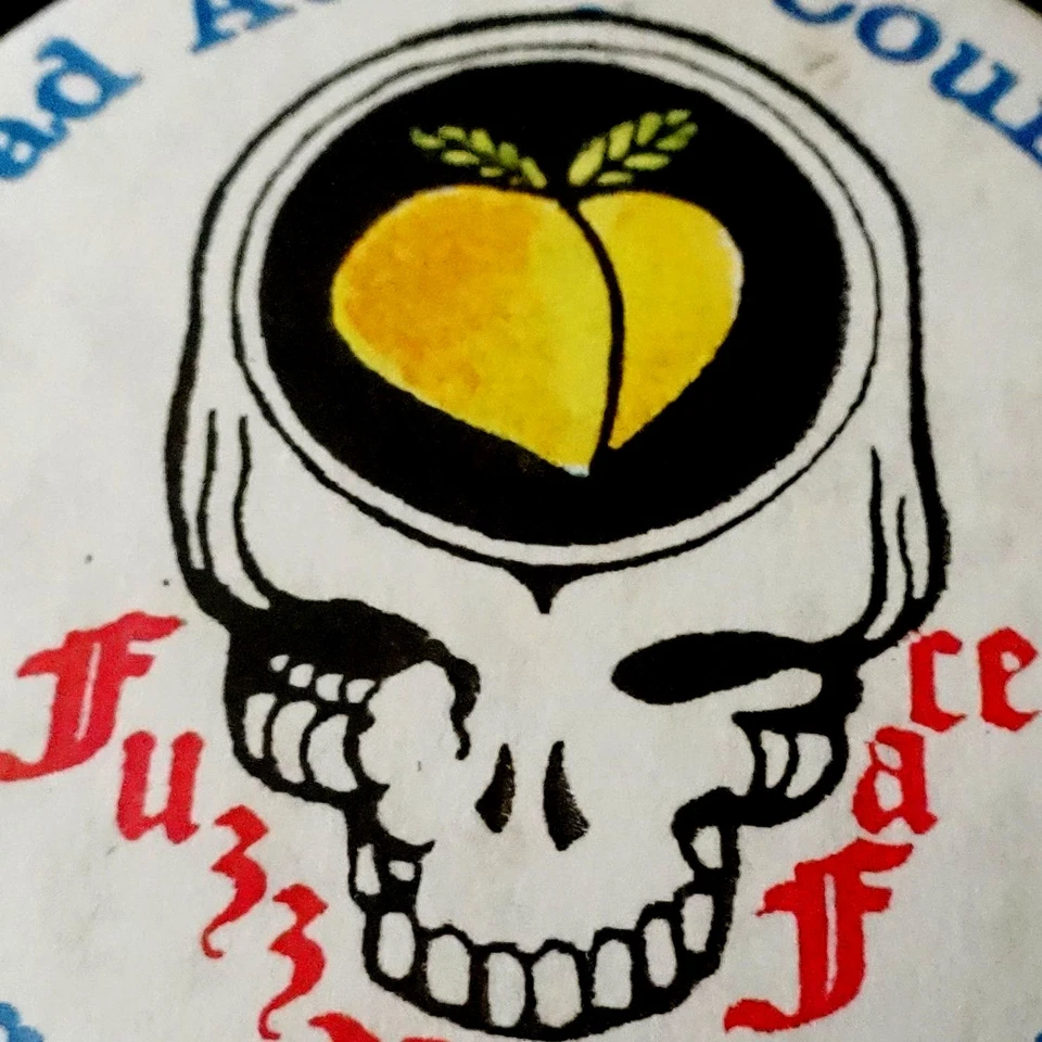 Grateful Dead Pin Veneta Oregon Country Fair 1992 Peach 8/22/92 8/23/92 Pinback - Image 4 of 4