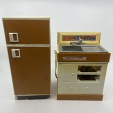 Vintage 1977 Nasta Ind. Super Sink and Refrigerator Barbie Dolls Kitchen READ
