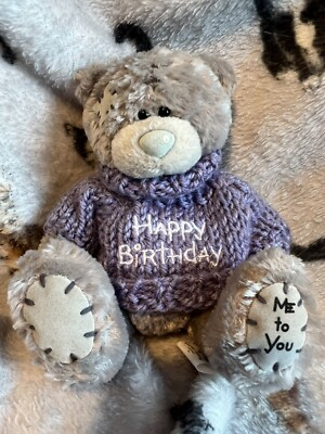 Me To You Tatty Teddy Happy Birthday Purple Jumper Bear UK