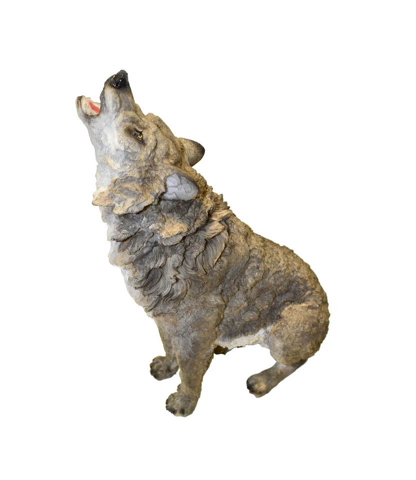 Deko Wolf Hund Skulptur Wolfshund Garten Tier Figur Statue Wildhund Werwolf - Bild 2 von 4