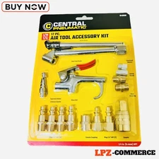 17 Piece Compressed Air Tool Accessory Kit Pneumatic Compressor Hose Couplers