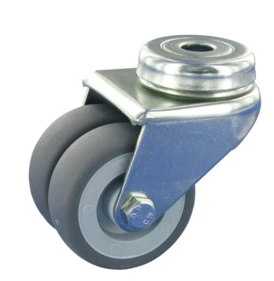 ROLLENTECHNIK VOM STEIN GMBH Strandkorbrolle Apparaterollen Lenkrolle ohne Feststeller Ø75mm TPE Gummi Rücken