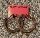 Betsy Johnson Crystal Hoop Earrings Gold New! — photo 1