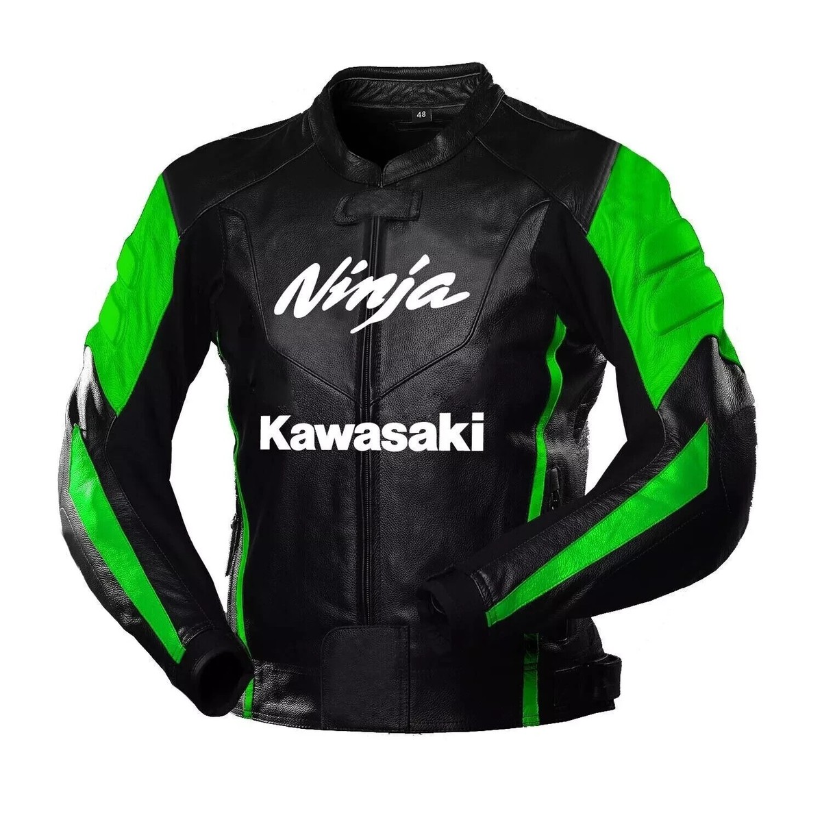 Kawasaki Ninja Jacket Racing Jacket Cowhide Leather Motorcycle 