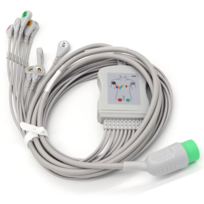 10lead One-piece ECG/EKG Cable Fit For Medtronic Physio Control Lifepak 12/15 3m