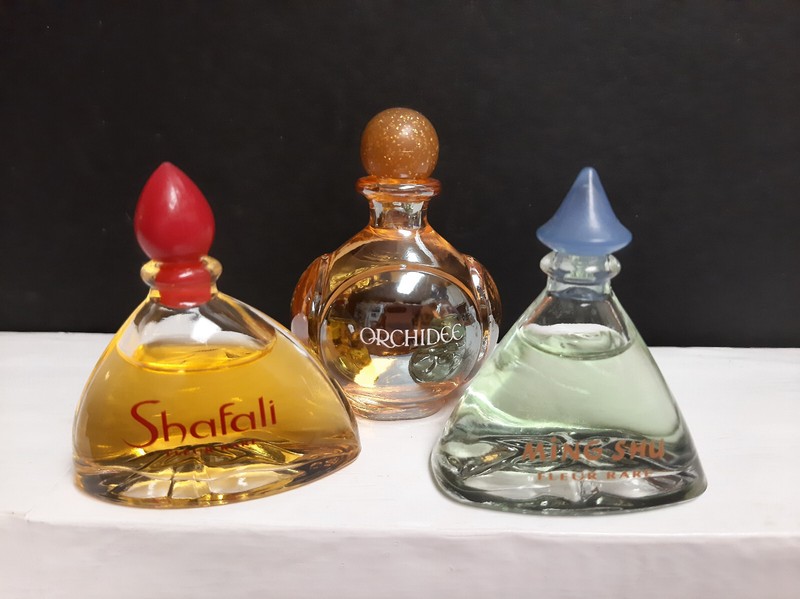 Lot 3 Mini Yves Rocher Vintage Miniature Perfume - Shafali, Orchidee, Ming Shu