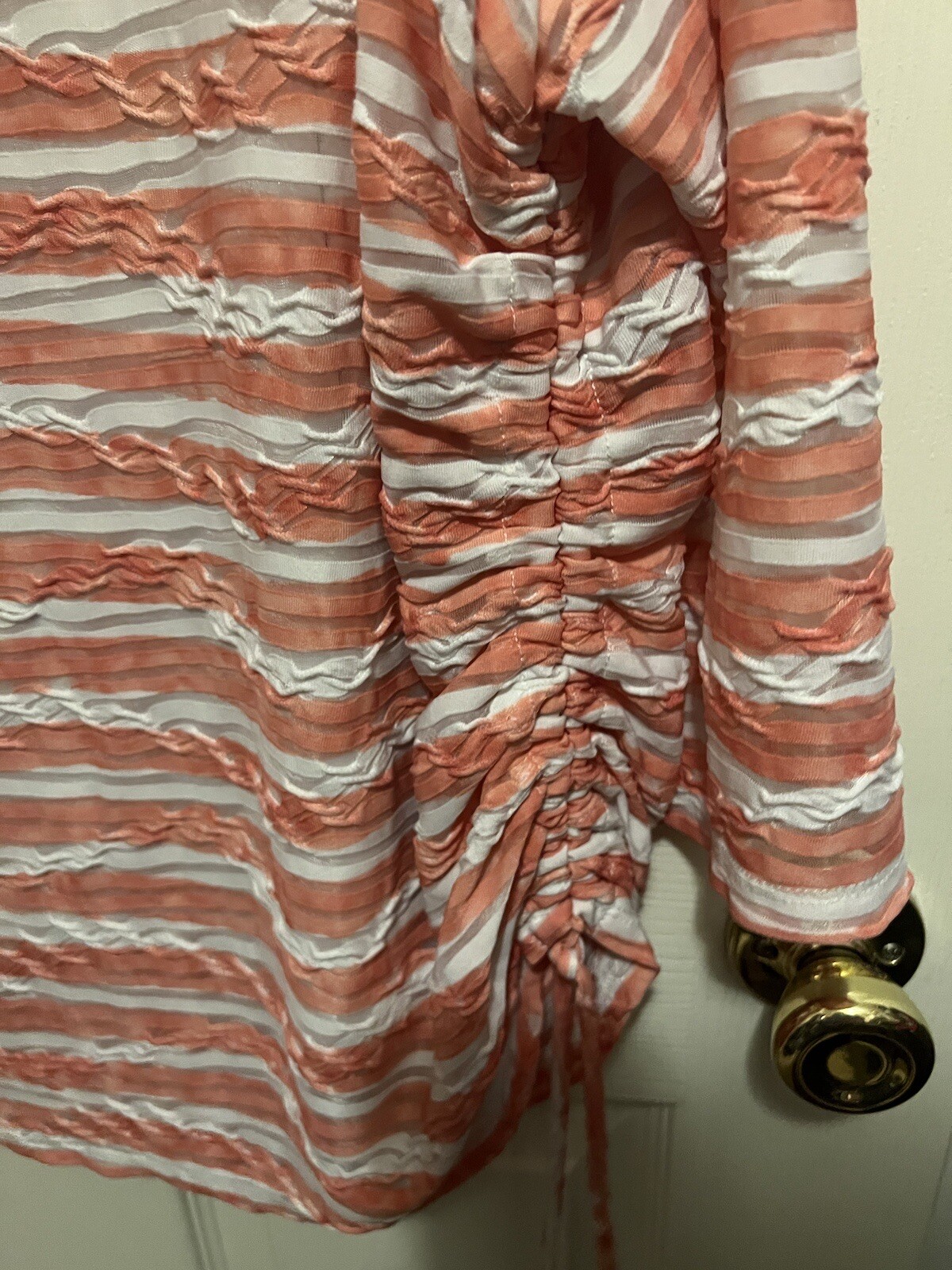 RUBY RD LADIES PLUS ORANGE WHITE STRIPED STRETCH … - image 5