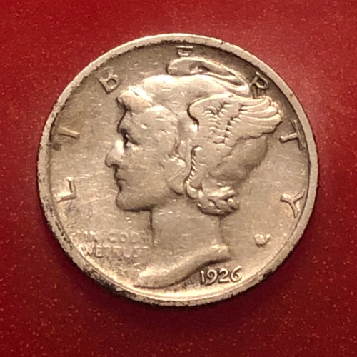 1926-D   Silver Mercury Dime  Extra Fine Condition 10C