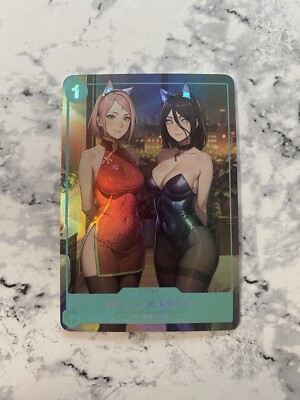 Sakura & Hanabi HYUGA Cute Naruto Double Side Waifu CCG Goddess Story Anime Card