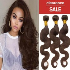 Unprocessed Peruvian Virgin Human Hair Weave 1-4 Bundles Body Wave Dark Brown