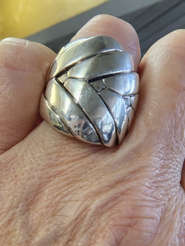 John Hardy Size 7 Beautiful WIDE Dimensional Ring SO PRETTY! HEAVY 16.7 Grams! - Picture 9 of 17