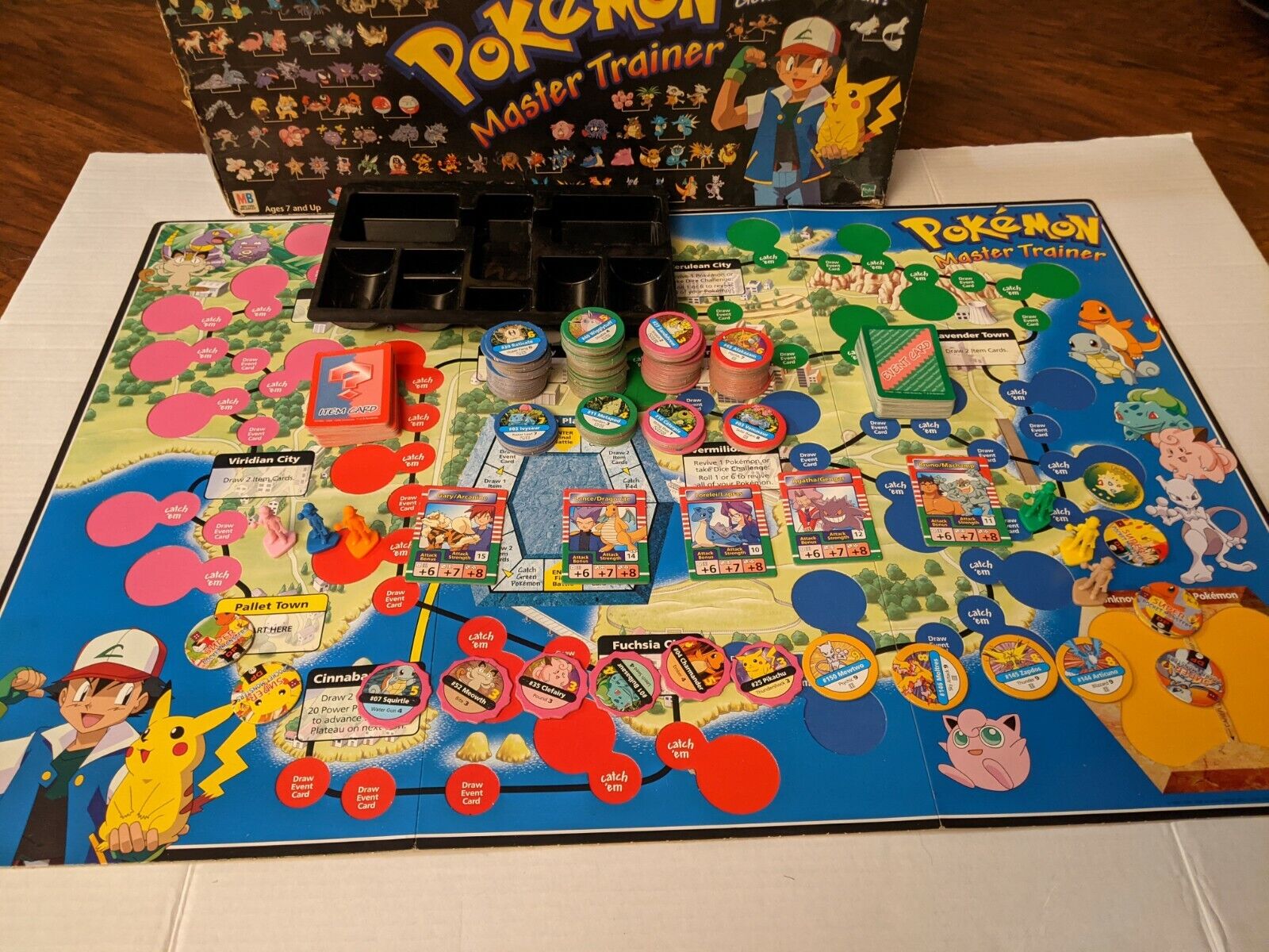 1999 Pokemon Master trainer Board Game Replacement Parts U PICK POG Card Token  