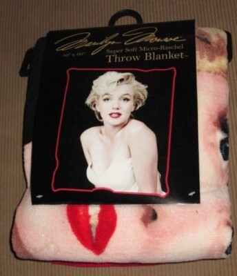 New Rare Design Marilyn Monroe Plush Fleece Throw Gift Blanket SOFT Sexy  Photo