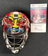 Mike Vernon Signed Calgary Flames Mini Goalie Mask JSA COA AW10213