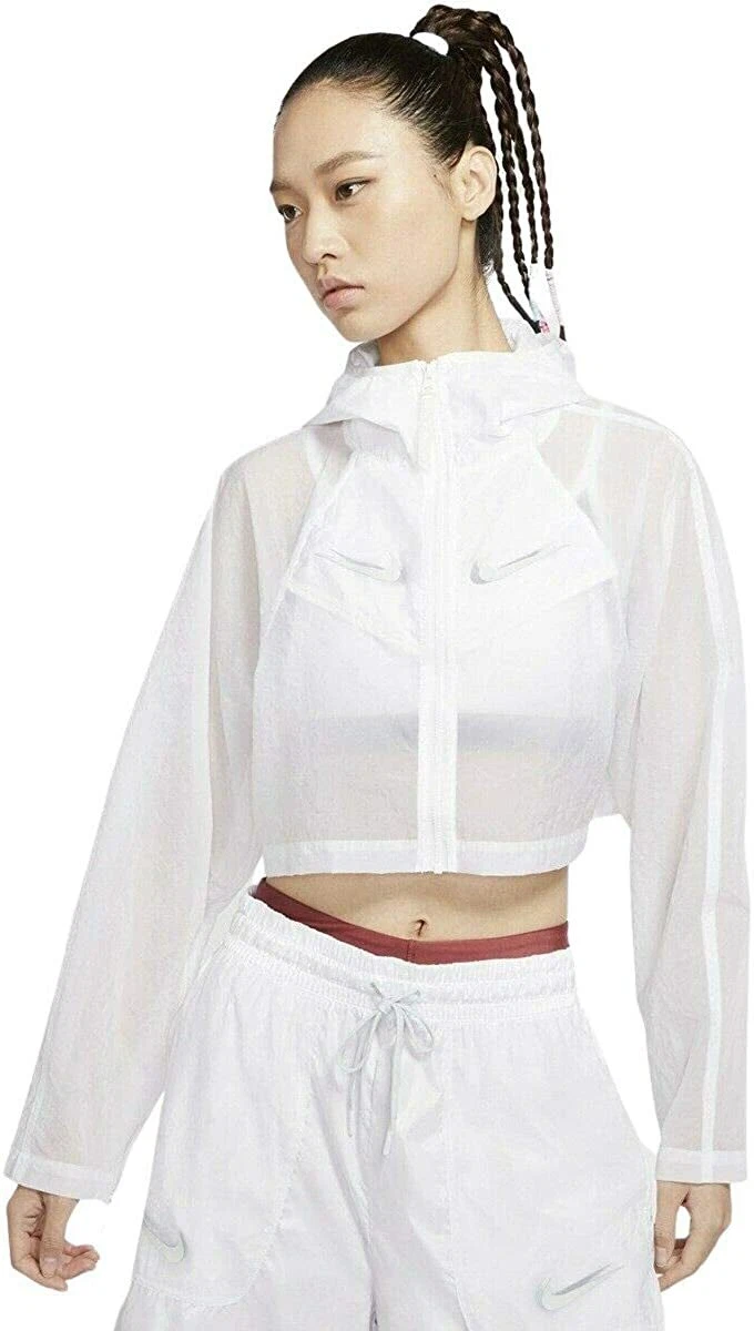 Nike Sportswear Women's Woven Windbreaker Jacket (White) Size XXL