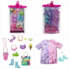 LOT OF 2 Mattel - Barbie Fashion Pack of Doll Clothes Accessories