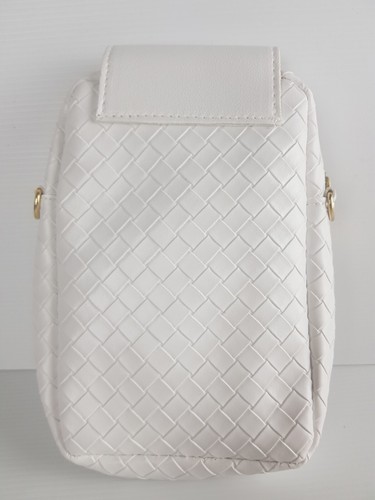 Ladies Cross Over White Gold Pearl Accs Body Mobile Phone Shoulder Bags Handbag - Foto 4 di 10