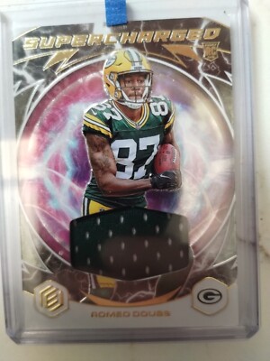 2022 Elements Romeo Doubs Supercharged Jersey Patch RC 74/75 Green Bay Packers