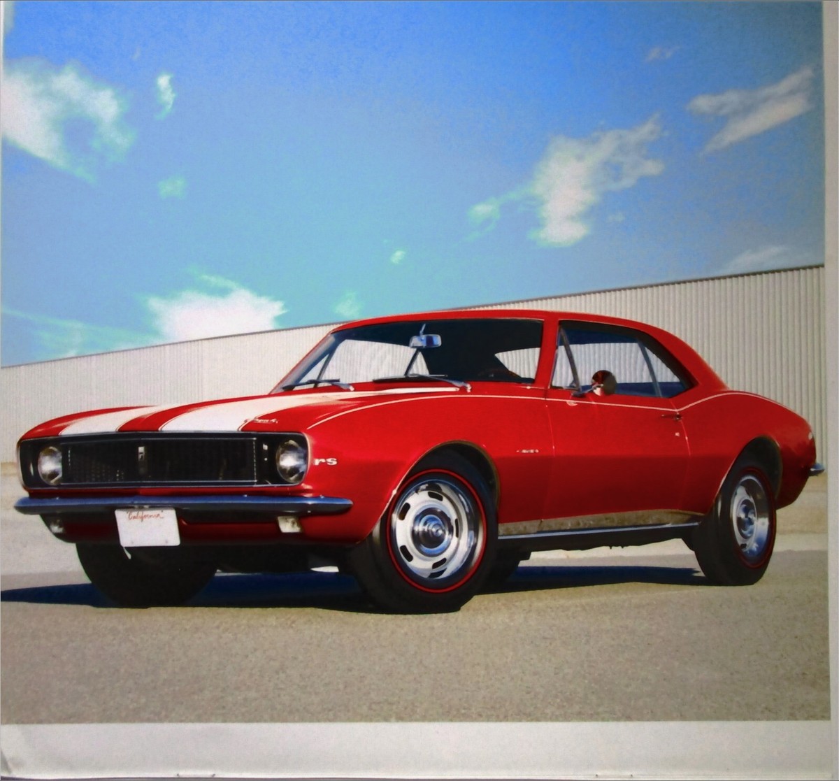 1967 Chevy Camaro Z28 ht car print (red & white) | eBay
