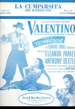 Partituras VALENTINO "La Cumparsita" Anthony Dexter Eleanor Parker