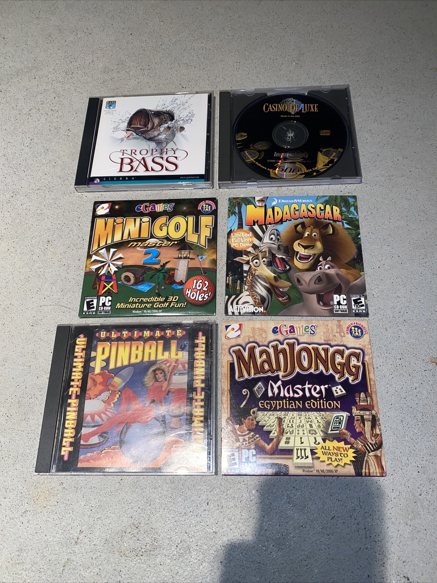 90's Computer PC/Mac CD-Rom Kids Games Putt-Putt, Pinball , Trophy
