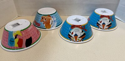 4 -2014 Kelloggs Cereal Bowls: Tony The Tiger, Snap-Crackle-Pop, & Toucan Sam