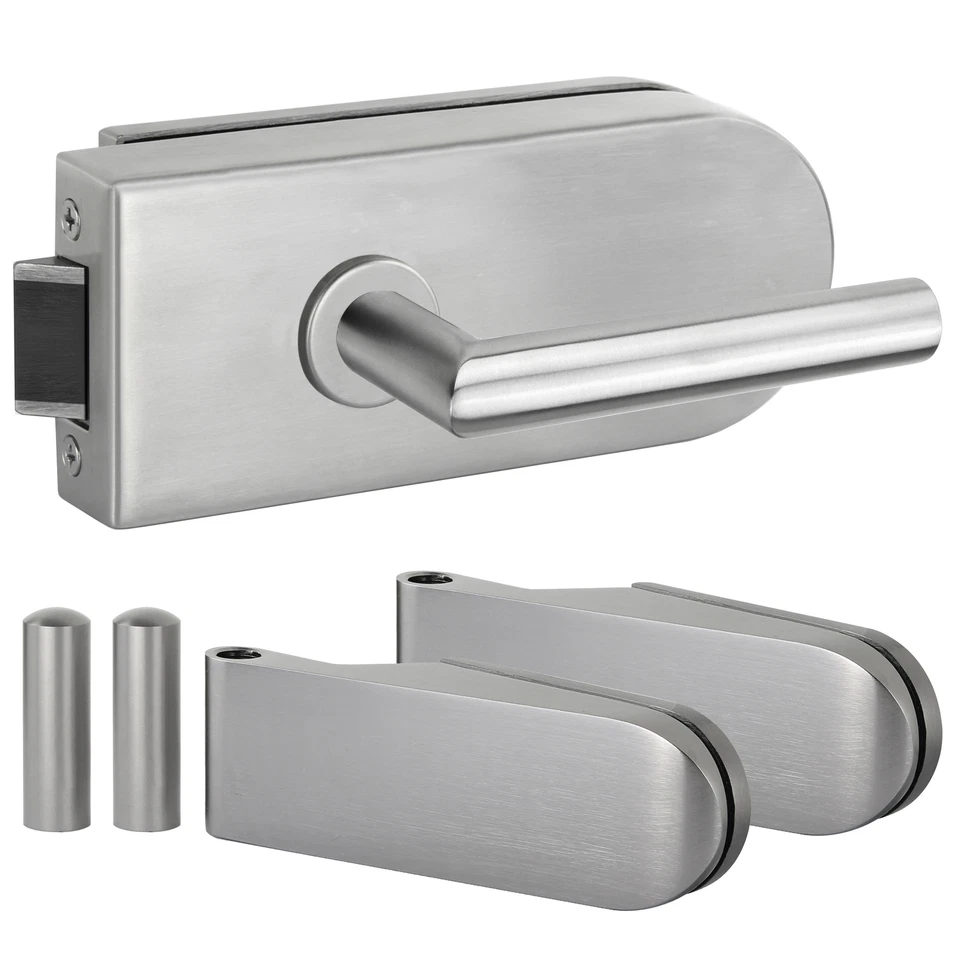 Glastürbeschlag Glastürschloss Set  Edelstahl Studio Office Bänder BB PZ WC - Bild 2 von 4