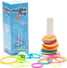 Majibu Ring Toss Game – Glow-in-the-Dark Set with 40 Rings, Ball & Post – Ages 8
