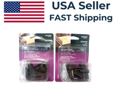 2 PACK - PLPCI R 7321 Brown Plastic Drawer Guide Fits 3/32" x 15/16" Track