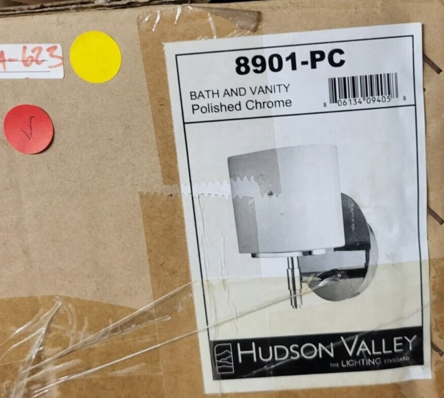 Hudson Valley 8901-PC Trinity 1 Light Bath Vanity - Polished Chrome - Image 2 of 2