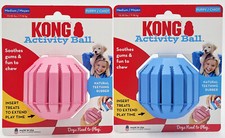 KONG Puppy Stuff a Ball MEDIUM Treat Stuffable Dog Fetch Chew Toy choose color