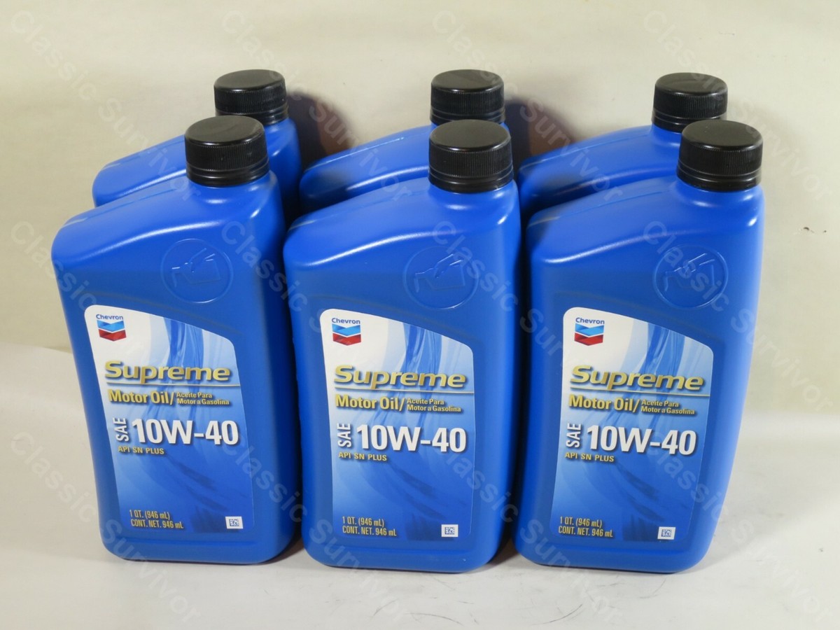 Chevron 220159719 Supreme Conventional Motor Oil 10W-40 1Qt | Pack