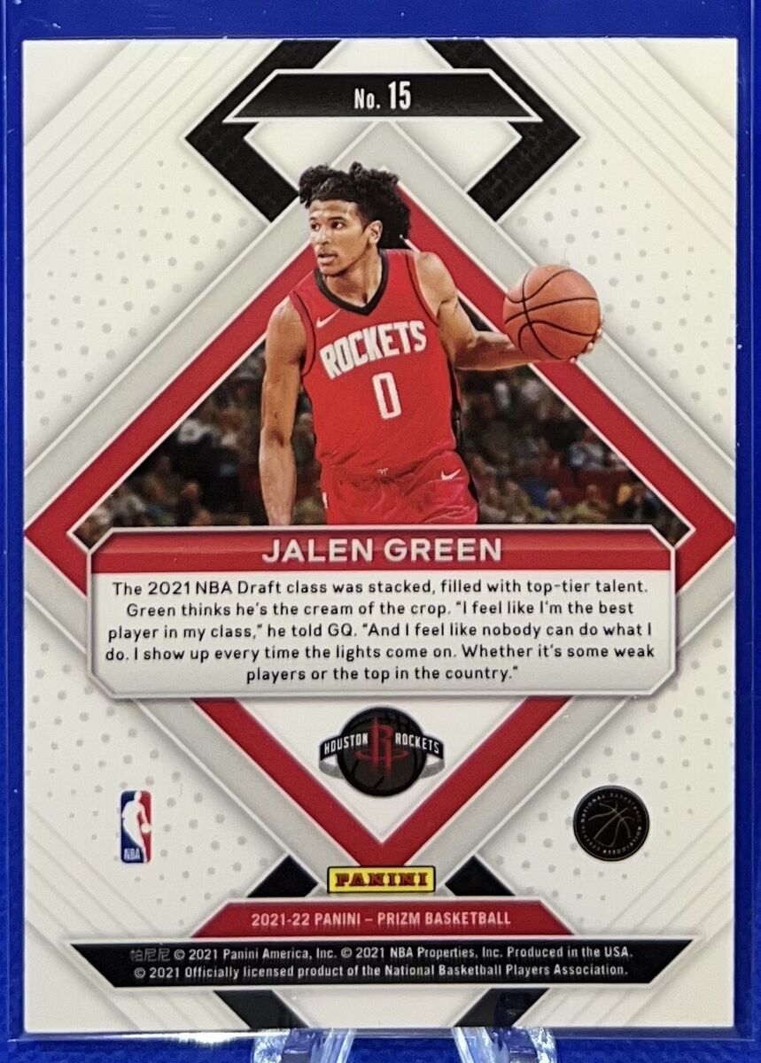Jalen Green 2021-22 Panini Prizm Emergent Rookie Insert #15 Jalen Green 2021-22 Panini Prizm Emergent Rookie Insert #15