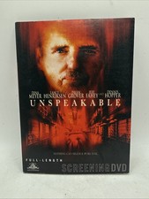 Unspeakable (DVD, 2004) Screening Copy DVD