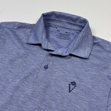 Under Armour Playoff Polo Shirt Mens Small Blue Golf Performance Heathered UA