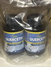 2 Bottles - Cadane Organic Quercetin capsules, 60 caps each bottle Exp 09/2027