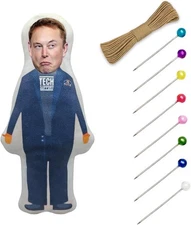 8 Inch Elon, You'Re Fired!Voodoo Doll Pin Holder with Pins,Parody Doll