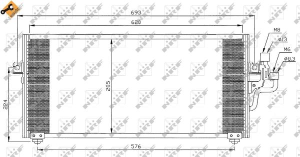 NRF Kondensator, Klimaanlage EASY FIT 35268 für MITSUBISHI - Bild 3
