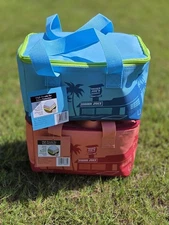 Trader joe's Mini Insulated Bags SET PEACH & BLUE NEW LIMITED  EDITION IN HAND