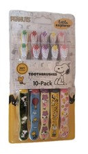 Peanuts Snoopy, Woodstock, Charlie Brown Soft Bristle Toothbrushes 10 Pack NEW 