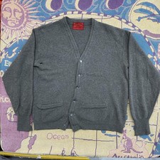 True Vintage 50s 60s Jantzen Cardigan Sweater MEDIUM 100 Lambswool w/ Pockets
