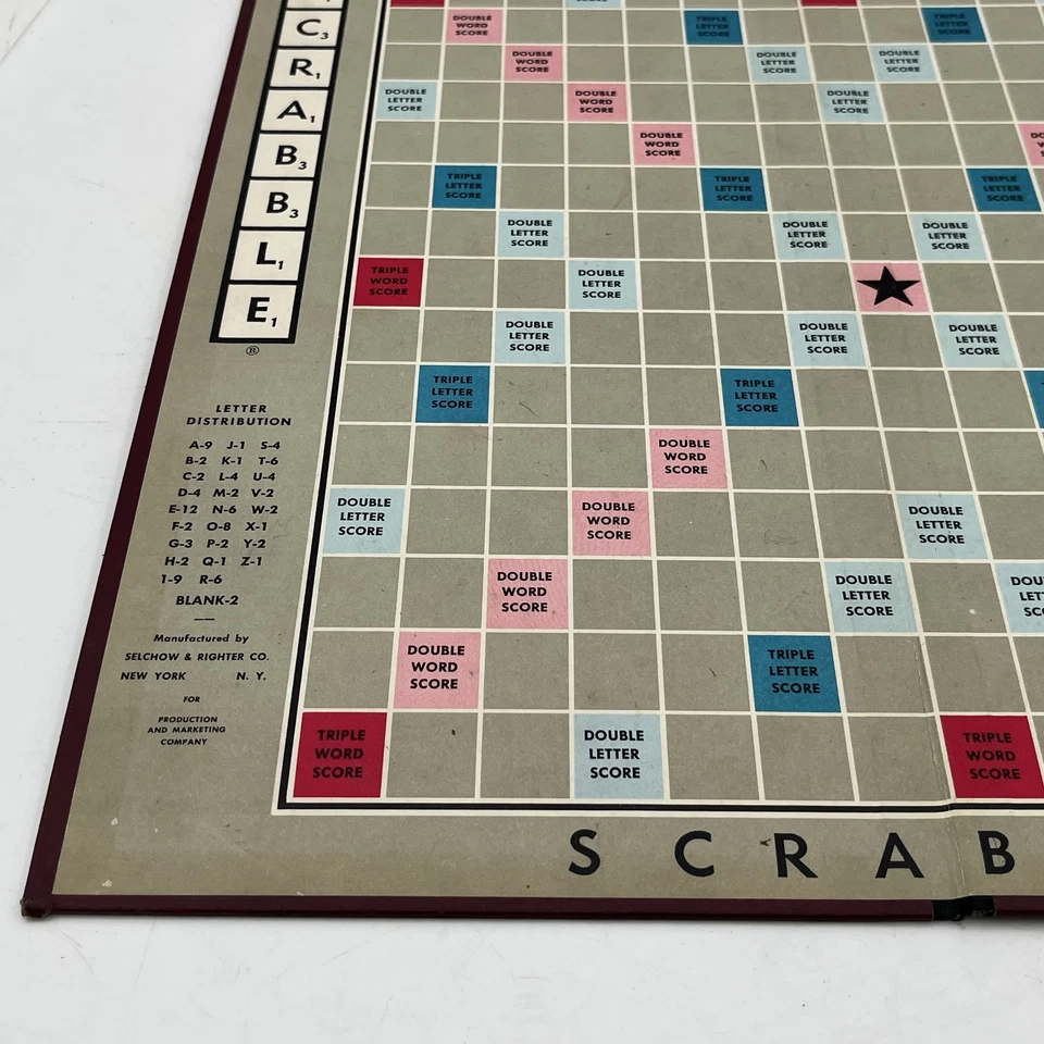 Vintage 1948 Scrabble Board.   Beautiful Condition Board Only DIY Crafter - Image 2 of 4