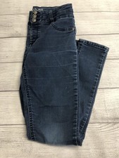 Arizona Jean Co Jeans Youth Girls 16 Blue Skinny Stretch Distressed Denim