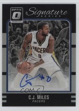 2016 Panini Donruss Optic Signature Series Holo Silver Prizm CJ Miles Auto 15ry