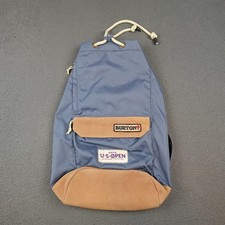 Burton U.S. Open Snowboarding Backpack Blue Tan Drawstring Rucksack Daypack