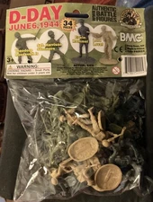 BMC WW2 D-DAY Battle Figures, 34pcs American British German Soldiers 1:32 NEW
