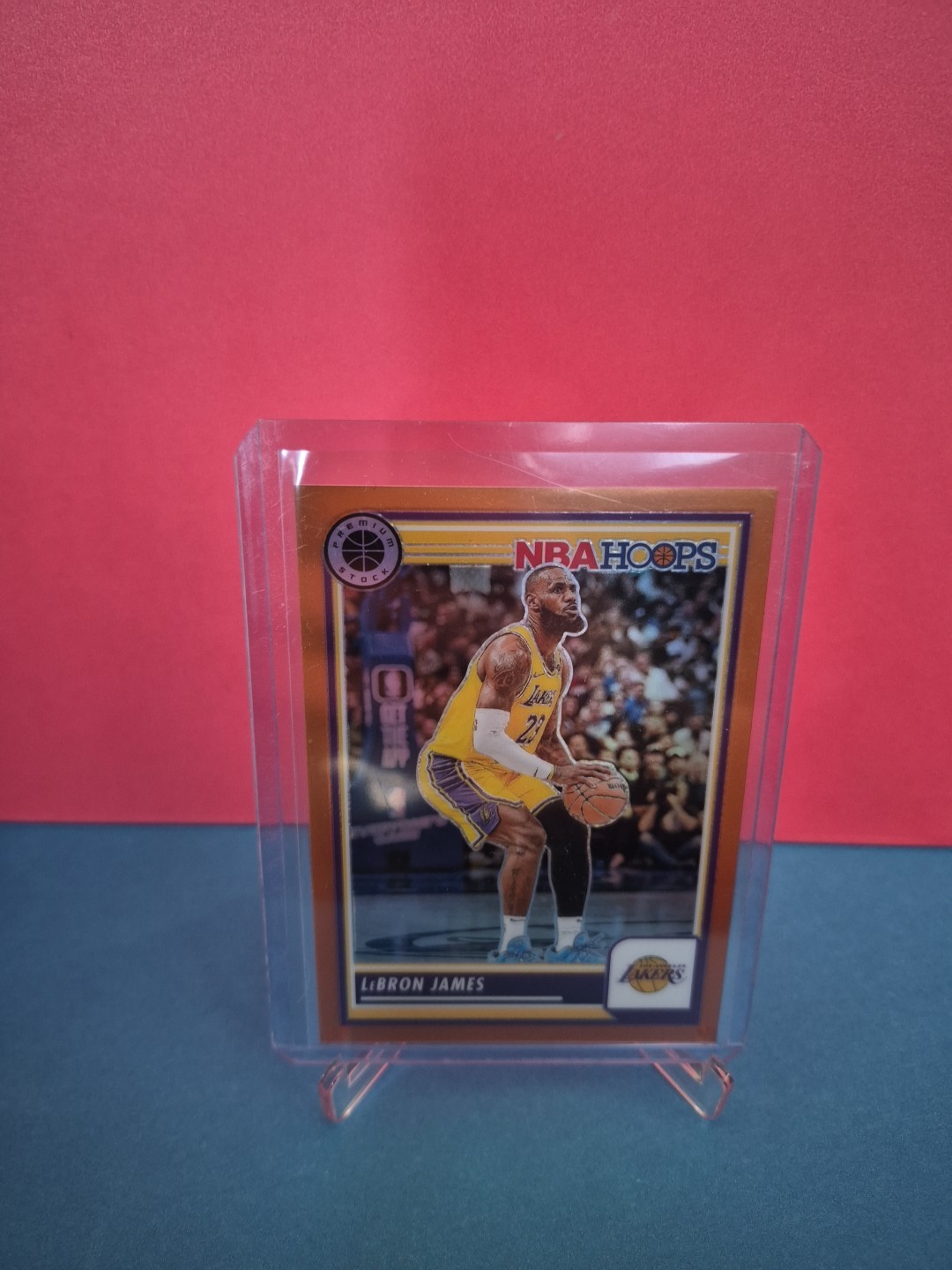 LEBRON JAMES 2023-24 Hoops Premium Stock Orange Prizm /299 Lakers #149