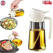 2-in-1 Oil Spray Bottle Refilable Plastic BBQ Cooking Olive Oil Spray Dispenser